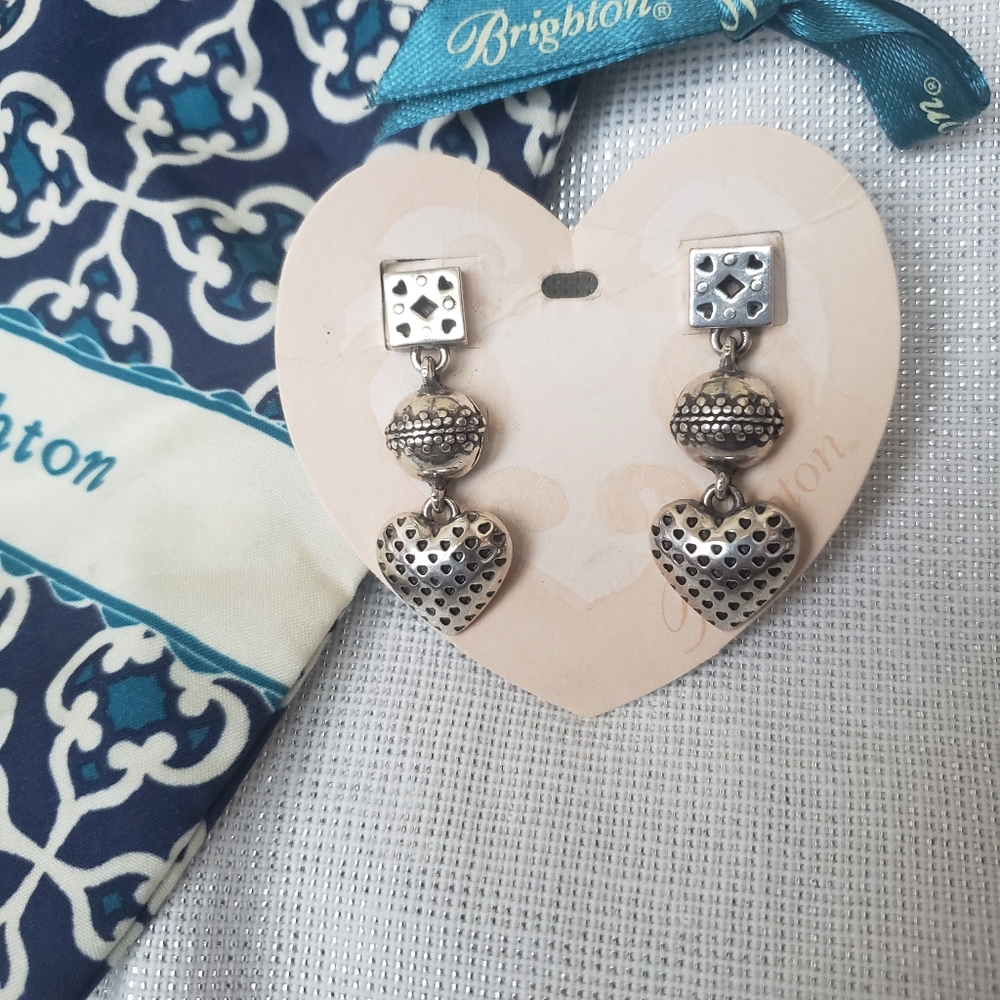 Brighton Vintage Heart ❤ Earrings 3 tier